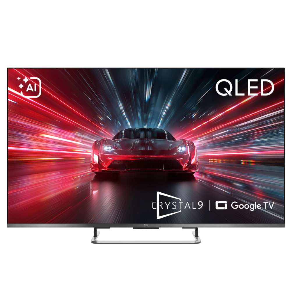 Crystal 9 AI QLED 144Hz VRR 55" 4K UHD Google TV - B 955 C AI 55 inç AI QLED TV Beko Crystal 9 144Hz VRR Google TV