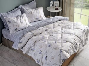Easy Cotton Comforter Set Flourish Çift Kişilik - Krem
