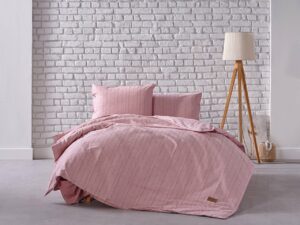 İpliği Boyalı Mabel Nevresim Takımı Tek Kişilik - Bordo